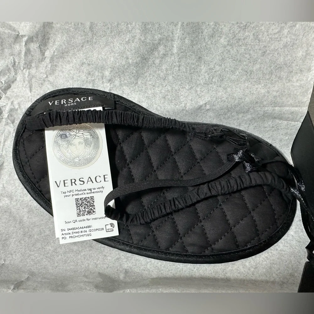 NWT Versace Sequin Logo Fabric Face Mask